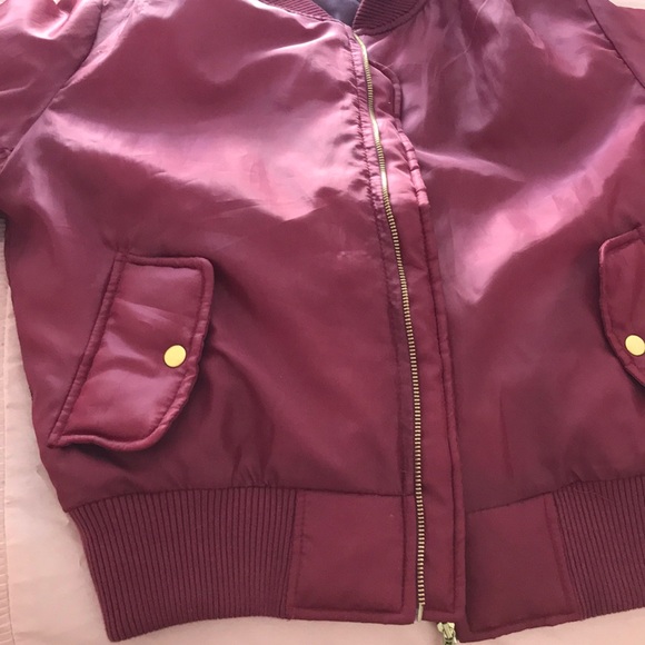 Burgundy Bomber Jacket💋 - Picture 7 of 8